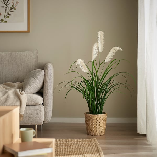 FEJKA Planta artificial, Interior / exterior/Hierba, 17 cm