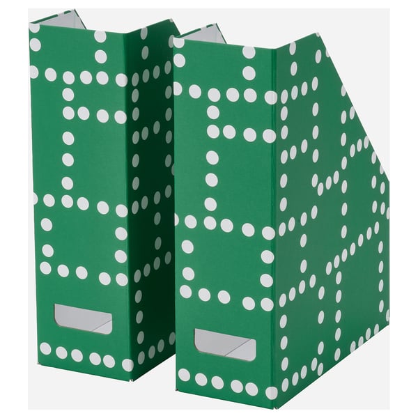 FJÄDERHARV Archivador, verde/Lunares