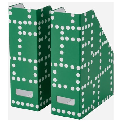 FJÄDERHARV Archivador, verde/Lunares