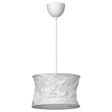 FJÄLLMIL / HEMMA Lámpara colgante, blanco/blanco, 33 cm