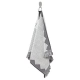 FJÄLLSTARR Toalla de mano, blanco con gris, 50x100 cm