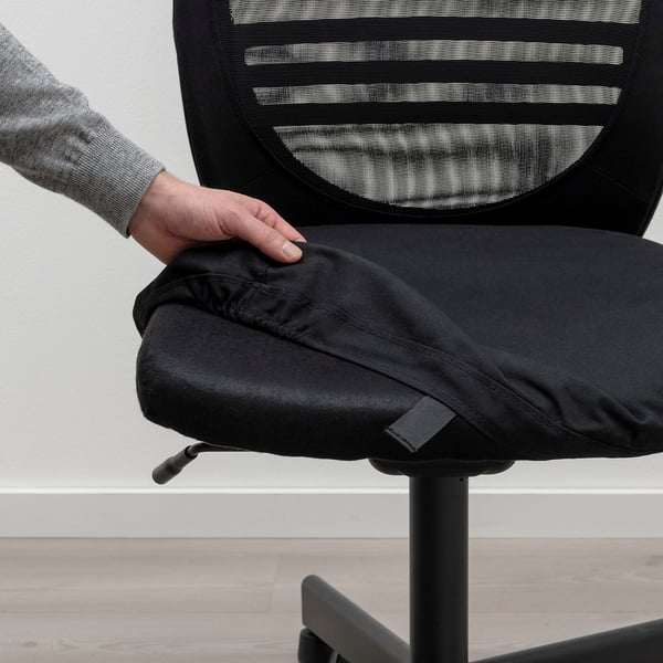 FLINTAN Silla de escritorio con apoyabrazos, negro