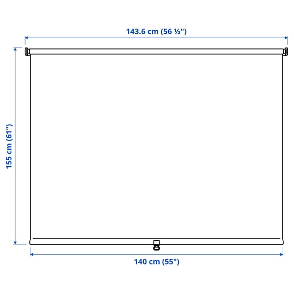 FÖNSTERBLAD Cortina enrollable black out, blanco, 140x155 cm