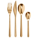FÖRNUFT Set cubiertos, 24 piezas, rosado dorado