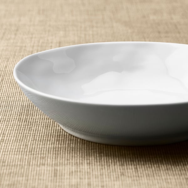 FORELLTETRA Plato hondo, blanco, 21x19 cm