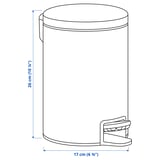 GANSJÖN Caneca de basura, negro, 3 l