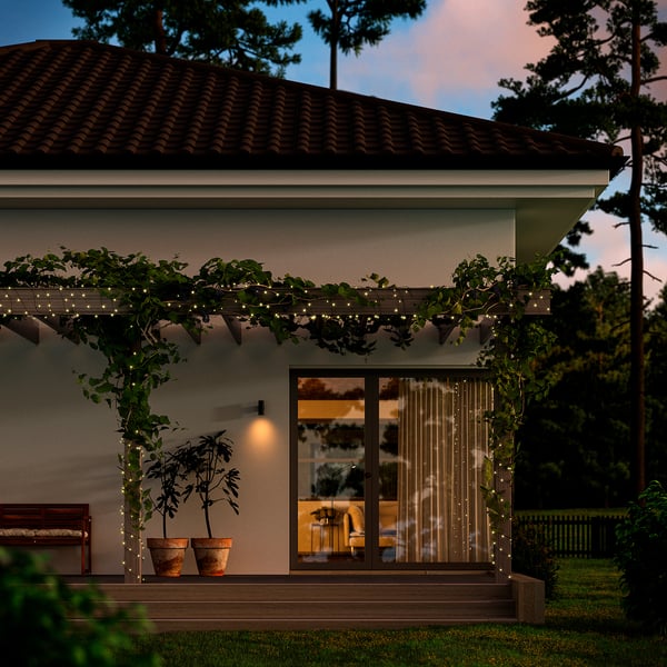 GETKÅL Guirnalda luces LED, exterior, 15 m