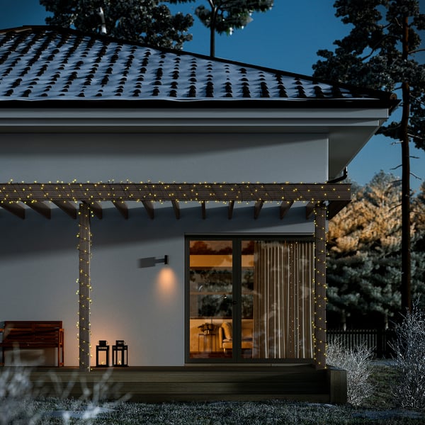 GETKÅL Guirnalda luces LED, exterior, 15 m