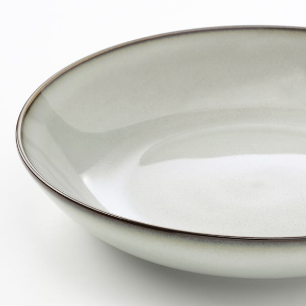 GLADELIG Plato hondo, gris, 21 cm