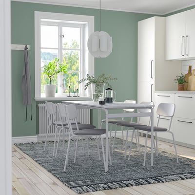 GRÅSALA Mesa, gris/gris, 160x67x75 cm