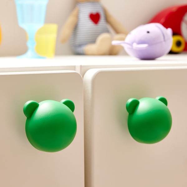 GREJSIMOJS Pomo, verde/Oso, 38 mm