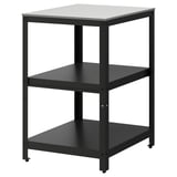 GRILLSKÄR Módulo cocina abierto, negro/Acero inoxidable exterior, 61x61 cm