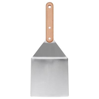 GRILLTIDER Espátula para hamburguesas, Acero inoxidable/Haya, 30 cm