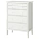 GULLABERG Cómoda de 6 cajones, blanco, 89x48x122 cm