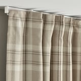 HÄGGVECKMAL Cortinas oscurecedoras, 1 par, beige/con cinta de fruncir, 145x250 cm