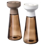 HALVTOM Molinillo pimienta, Vidrio/café, 19 cm