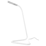 HÅRTE Lámpara de escritorio LED, blanco/gris plata