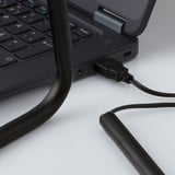 HÅRTE Lámpara de escritorio LED, negro/gris plata