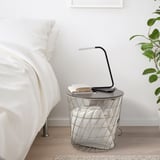 HÅRTE Lámpara de escritorio LED, negro/gris plata