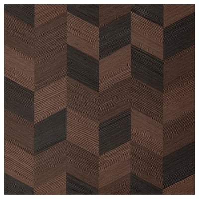 HASSLARP Puerta, café con diseños, 60x60 cm