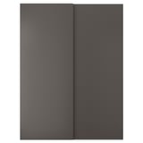 HASVIK Puertas corredizas, 2 unidades, gris oscuro, 150x201 cm