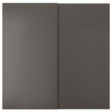HASVIK Puertas corredizas, 2 unidades, gris oscuro, 200x201 cm
