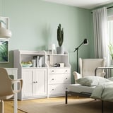 HAUGA Mueble, blanco, 139x46x116 cm