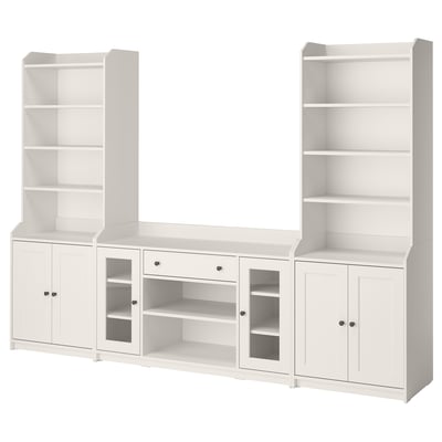 HAUGA Mueble, blanco, 279x46x199 cm