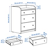 HAUGA Muebles de dormitorio, juego de 2, blanco