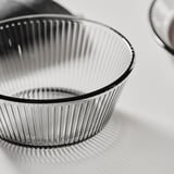 HAVSGÄDDA Tazón / bowl, a rayas/gris, 12 cm
