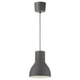 Opción: HEKTAR Lámpara colgante, gris oscuro, 22 cm