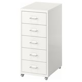 HELMER Cajonera con ruedas, blanco, 28x65 cm