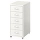 HELMER Cajonera con ruedas, blanco, 28x65 cm