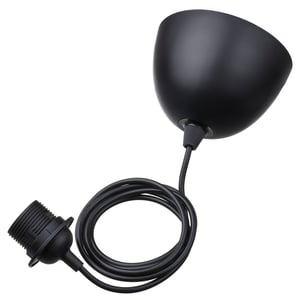 HEMMA Montura lámpara de techo, negro, 1.8 m