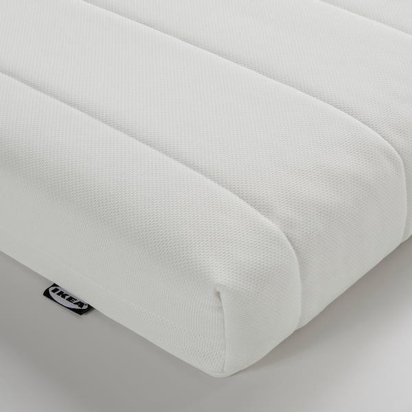 HEMNES Daybed con 3 cajones y 2 colchones, blanco/Åfjäll Firme, 80x200 cm