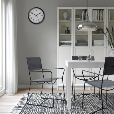 HÖGALT Silla, negro/Älvsborg gris oscuro