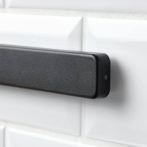 HULTARP Portacuchillos magnético, negro, 38 cm