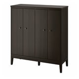 IDANÄS Mueble con puertas plegables, café oscuro Tinte, 121x135 cm