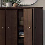 IDANÄS Mueble con puertas plegables, café oscuro Tinte, 121x135 cm