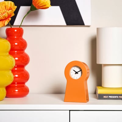 IKEA PS 1995 Reloj, naranja, 14 cm