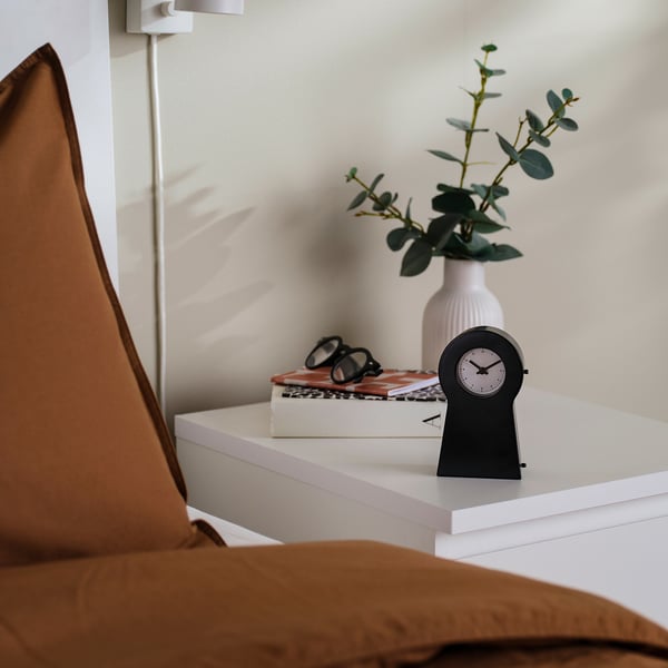 IKEA PS 1995 Reloj, negro, 14 cm