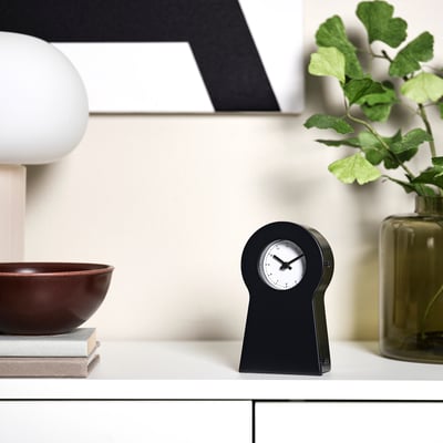 IKEA PS 1995 Reloj, negro, 14 cm