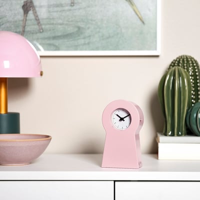 IKEA PS 1995 Reloj, rosado, 14 cm