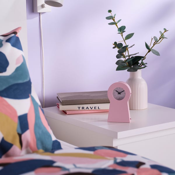 IKEA PS 1995 Reloj, rosado, 14 cm