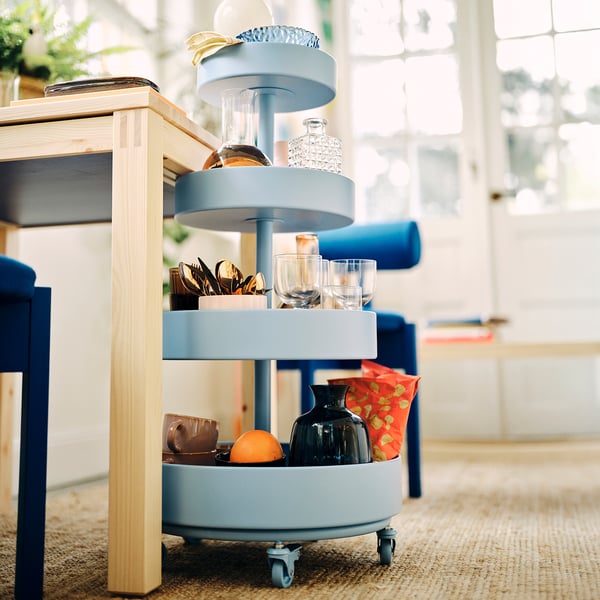 IKEA PS 2026 Carrito, azul, 89x48 cm