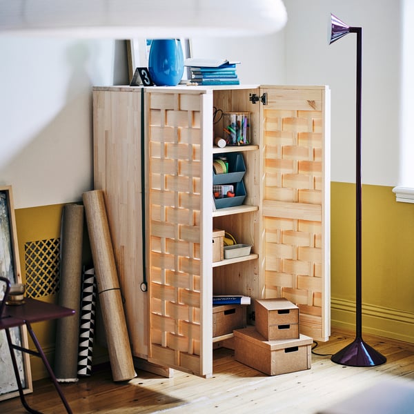 IKEA PS 2026 Mueble con almacenamiento, pino, 80x46x140 cm