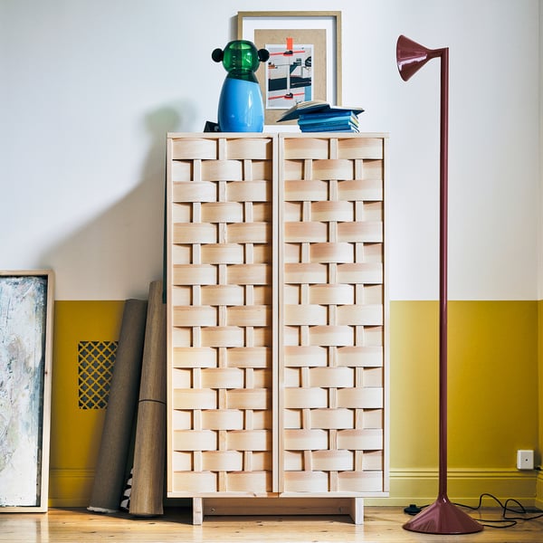 IKEA PS 2026 Mueble con almacenamiento, pino, 80x46x140 cm