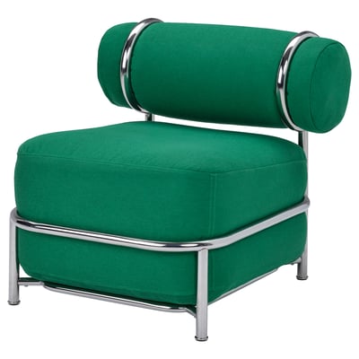 IKEA PS 2026 Silla, con cojín inflable/respaldo/Knäbäck verde