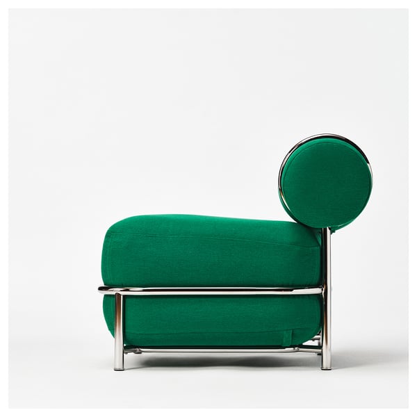 IKEA PS 2026 Silla, con cojín inflable/respaldo/Knäbäck verde