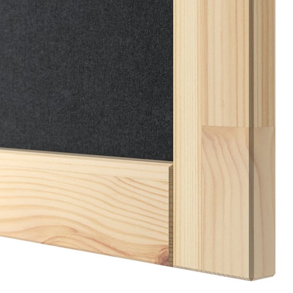 IVAR Estantería con puertas, pino/Fieltro, 89x30x124 cm